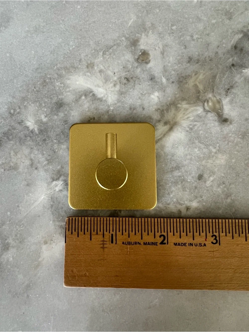 Modern Matte Gold Waterproof Adhesive Square Wall Hooks - Set of 4